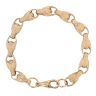 9ct Yellow Gold Patterned Tulip Bracelet 9"