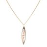 9ct Yellow and Rose Gold Tree of Life Marquise Clogau Pendant and Chain 18"