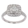 18ct White Gold 1.00ct Brilliant And Baguette Cut Diamond Cluster Ring