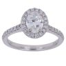 Platinum 1.00ct Oval and Brilliant Cut Diamond Solitaire Ring