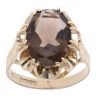 9ct Yellow Gold Smoky Quartz Single Stone Ring