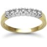 9ct Yellow Gold 0.25ct 7 Stone Diamond Half Eternity Ring