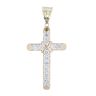9ct Yellow Gold Cubic Zirconia Cross Pendant