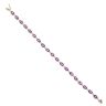 9ct Yellow Gold Amethyst Bracelet 7"