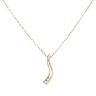 9ct Yellow Gold 0.33ct Brilliant Cut Diamond Trilogy Wave Pendant And Chain 18"