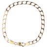 9ct Yellow Gold Square Curb Bracelet 7.5"