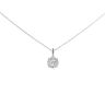9ct White Gold 0.27ct Diamond Cluster Pendant And 16" Chain by Anya Belle