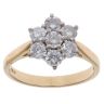 18ct Yellow Gold 1.00ct Brilliant Cut Diamond Daisy Cluster Ring