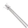 18ct White Gold 4.70ct Brilliant Cut Diamond Graduated Two Row Tennis Bracelet 7.5"