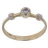 18ct Yellow and White Gold 0.15ct Brilliant Cut Diamond Solitaire Ring