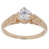 14ct Yellow Gold Cubic Zirconia Single Stone Ring