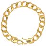 22ct Yellow Gold Textured Curb Bracelet 7.5"
