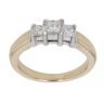 14ct Yellow Gold 0.50ct Princess Cut Diamond Trilogy Ring