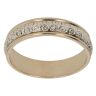 9ct Yellow And White Gold 4.9mm Star Patterned Wedding Band