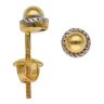 22ct Yellow And White Gold Fancy Stud Earrings