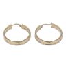 14ct Yellow And White Gold Duo Hoop Earrings