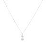 9ct White Gold Cubic Zirconia Pendant and Chain 18"