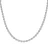 Silver Hollow Rope Chain 18"