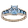 9ct Yellow Gold Blue Topaz Fancy Ring