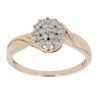 9ct Yellow Gold 0.25ct Brilliant Cut Diamond Twist Cluster Ring