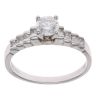 18ct White Gold 0.65ct Brilliant And Princess Cut Diamond Solitaire Ring