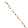 9ct Yellow and White Gold Twist Fancy Bracelet 7.5"