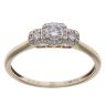 9ct Yellow Gold 0.25ct Brilliant Cut Diamond Triple Cluster Ring