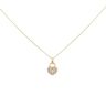 Gold Plated Silver Cubic Zirconia Heart Padlock Pendant And Chain 18"