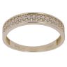 9ct Yellow Gold Cubic Zirconia Two Row Half Eternity Ring