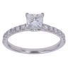 18ct White Gold 1.35ct Princess and Brilliant Cut Lab Grown Diamond Solitaire Ring