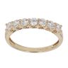 14ct Yellow Gold Cubic Zirconia Half Eternity Ring