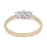 9ct Yellow Gold Cubic Zirconia Three Stone Ring