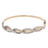 9ct Yellow Gold Cubic Zirconia Hinged Bangle