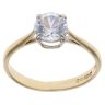 18ct Yellow Gold Cubic Zirconia Single Stone Ring