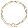 9ct Rose Gold Oval Fancy Bracelet 7.5"