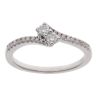 14ct White Gold 0.25ct Brilliant Cut Diamond Two Stone Ring