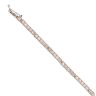 9ct White Gold Cubic Zirconia Bracelet 7.5"