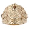 9ct Yellow Gold Patterned Saddle Ring