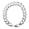 Silver Diamond Cut Curb Bracelet 8.5"
