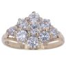 9ct Yellow Gold Cubic Zirconia Cluster Ring