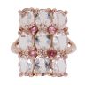 9ct Rose Gold Beryl Stone Set Ring
