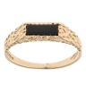 9ct Yellow Gold Patterned Onyx Signet Ring