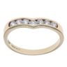 9ct Yellow Gold Cubic Zirconia Wishbone Ring