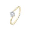 9ct Yellow Gold Diamond Illusion Solitaire Ring G VS And Lab Grown
