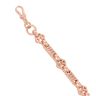 9ct Rose Gold Stars and Bars Bracelet 6.5"