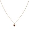 9ct Yellow Gold Garnet Heart Pendant and Chain 16"