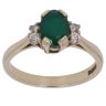 9ct Yellow Gold Cubic Zirconia and Chalcedony Ring