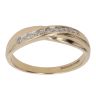 9ct Yellow Gold 0.05ct Brilliant Cut Diamond Crossover Ring