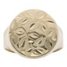 14ct Yellow Gold Circular Leaf Patterned Fancy Ring