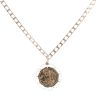 9ct Yellow Gold 1907 Edward VII Half Sovereign Coin Pendant and Chain 20"